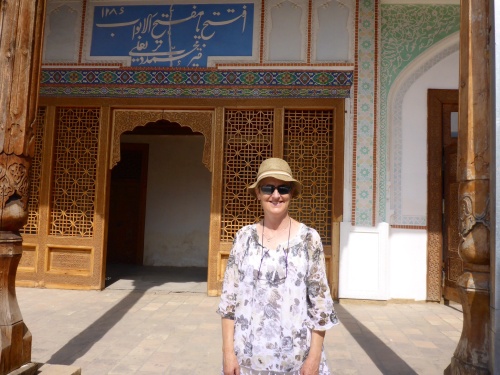 Anne at Kudhayar Khan Palace, Uzbekistan